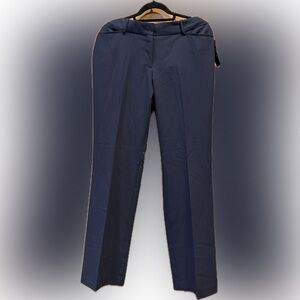 Worthington Curvy Perfect Trouser Pants Navy Blue Career Stretch size 10, NWT